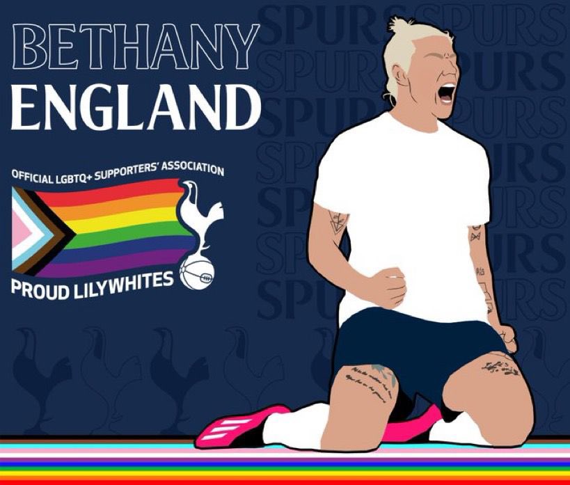 🌈 Check out the flag we made (with thanks to @DigitalSpurs for the artwork and #FansForDiversity for the funding) — perfect for #LesbianVisibilityWeek see it at a Stadium near you soon! #COYS