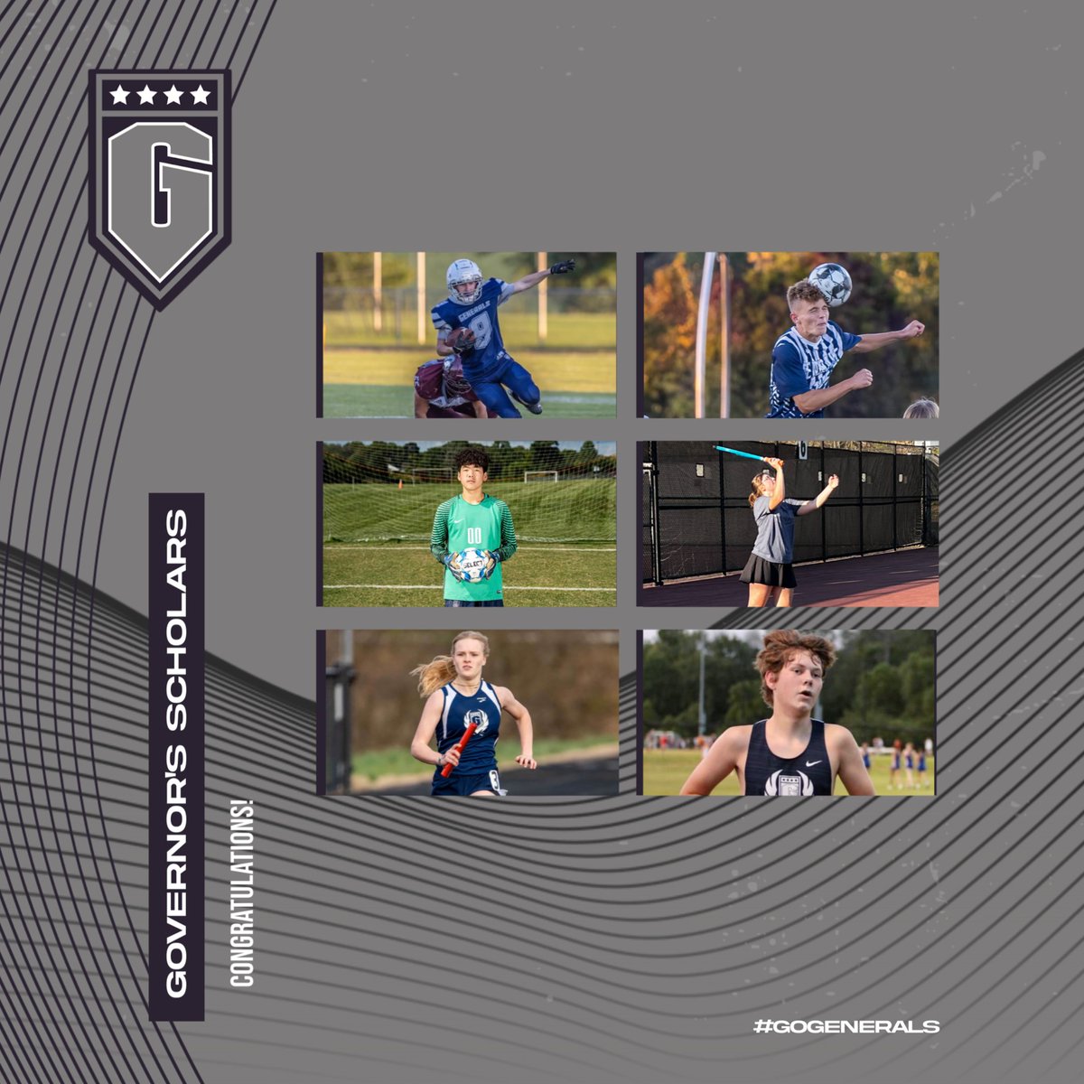 TNHS_Athletics's tweet photo. Congratulations to the following student-athletes on being accepted into the Governor’s Scholars Program: Colton Spalding Thomas Chevalier Jacob Smith Carlee Hite Isabella Stiles Jackson Gilpin Way to LEAD both in and outside of the classroom! #GOGENERALS #YES! https://t.co/tgUhKlRrd2