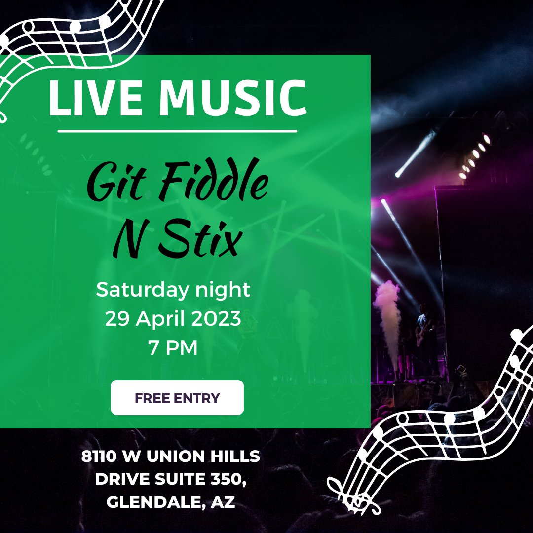 GrillCharleys's tweet photo. TONIGHT! #LIVEMUSIC with Git Fiddle N Stix at CHARLEYS SPORTS GRILL 😍 Don't miss it! 7 PM and it is free entry! 😎 Enjoy the music and try our delicious food and drinks! https://t.co/g9Zsn5sHgK