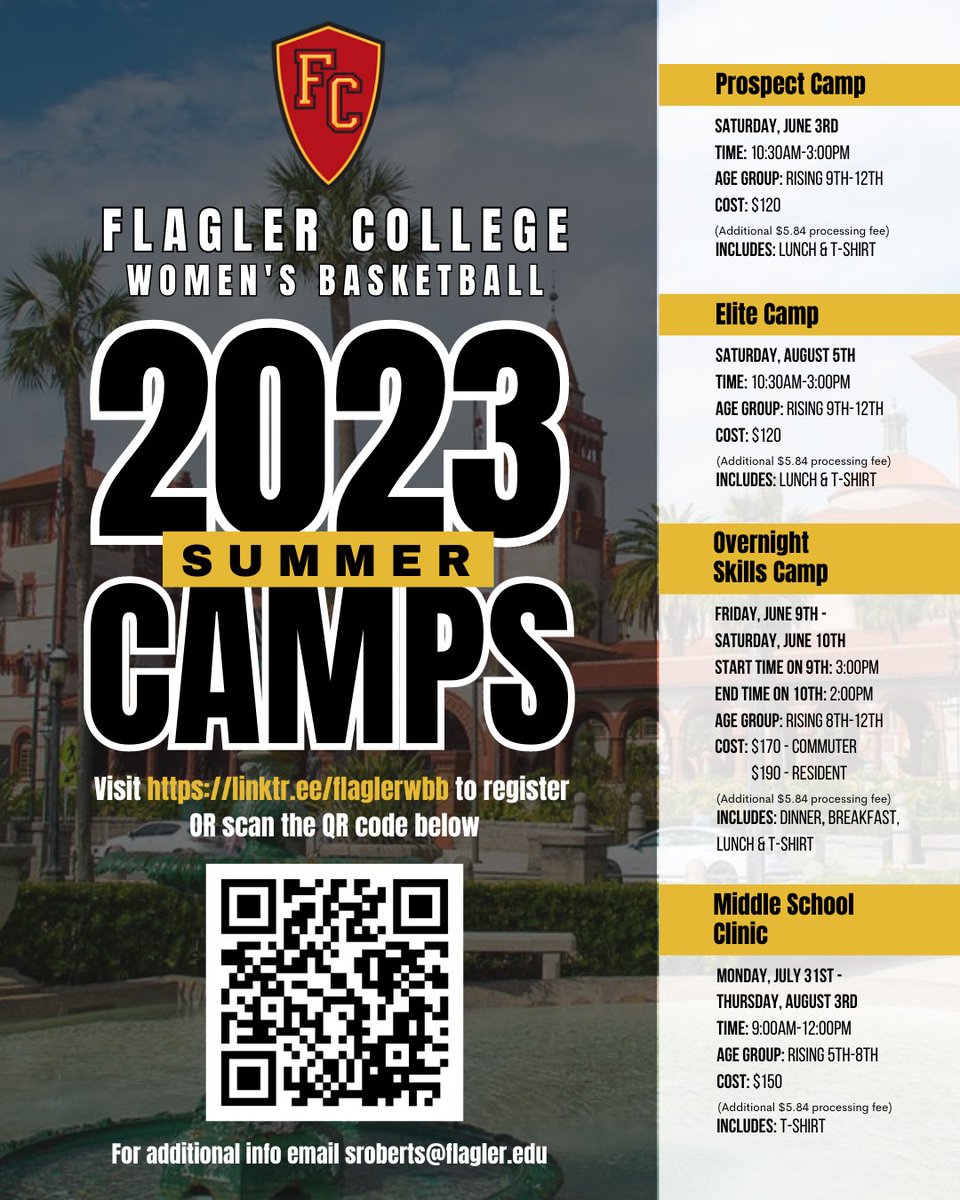 Who is ready for FC WBB summer camps? We have 4 camps scheduled for this summer! Scan the QR code or click the link in our bio for more information about each camp! 'We believe in what we teach, and we want to help grow the game of girls basketball.' - Head Coach Mo Smith
