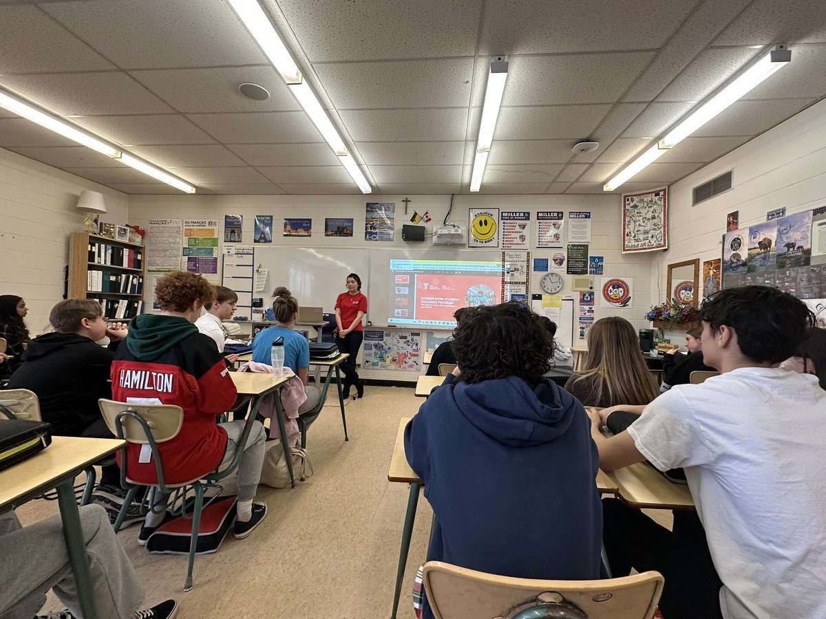millerfrimm's tweet photo. Merci! Thanks to #swse Summer Work Student Exchange with the @YMCA_Canada @YMCA_Regina for presenting to our students on awesome summer opportunities where our students are able to use their French language skills. @MillerCHS @millerfrimm @RCSDenFrancais https://t.co/nHycaejRM2