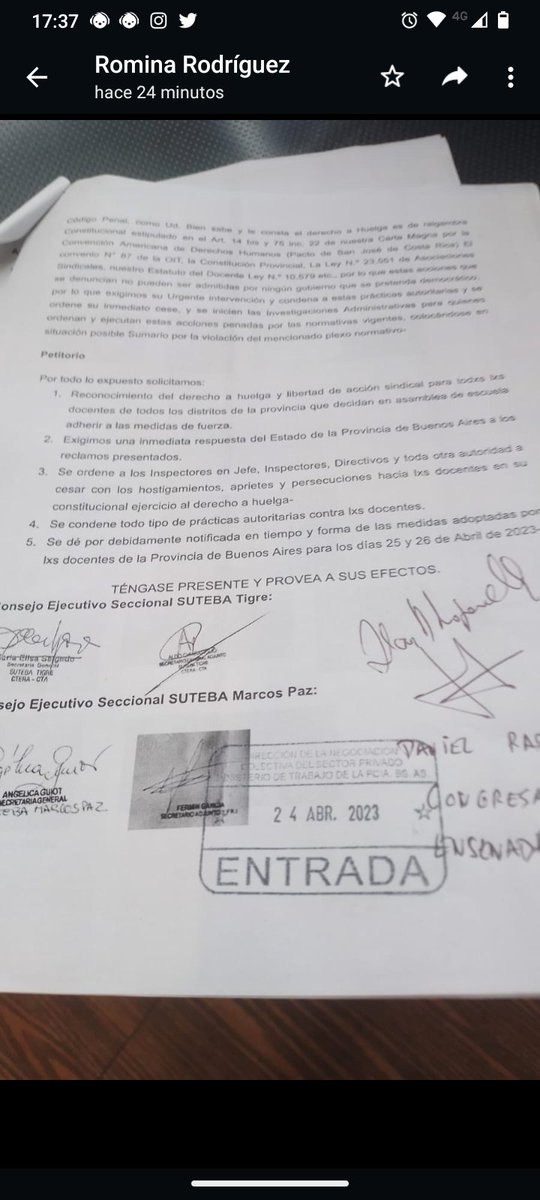 Todopasamdq's tweet photo. #ATENCION
#Sutebamulticolor @RominaDelPla sostiene la medida de #ParoDocente a pesar de oficina de recursos humanos y @SUTEBAProvincia https://t.co/bepYiQsDXQ