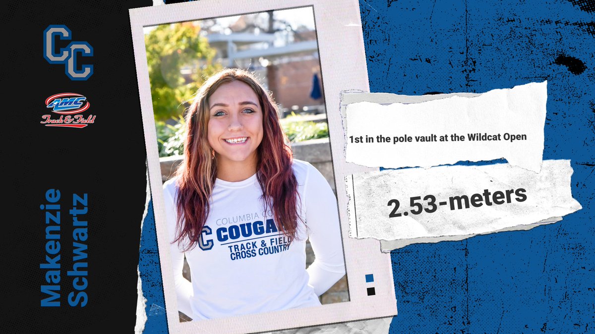 AMCSports's tweet photo. W🏃‍♀️| Makenzie Schwartz (@ColumbiaCougars) is the AMC Women's Outdoor Field Athlete of the Week!

Read more --> https://t.co/6PwkumzTKo

#AMCSPORTS #AMCWTRACK #PLAYNAIA https://t.co/VJUdfAt2ci