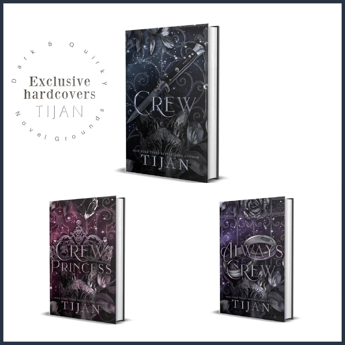 SPECIAL EDITION CREW HARDBACK- NOVEL GROUNDS COLLAB shopdarkandquirky.com/products/crew-…