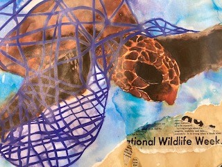 AvantifieldsArt's tweet photo. A little late to #EarthDay ... but better late than never. Here's a close up of @AvantiFields GCSE Art student work exploring the human-made issues within our natural world. #EarthDay2023 #art https://t.co/rviYr0p7N2