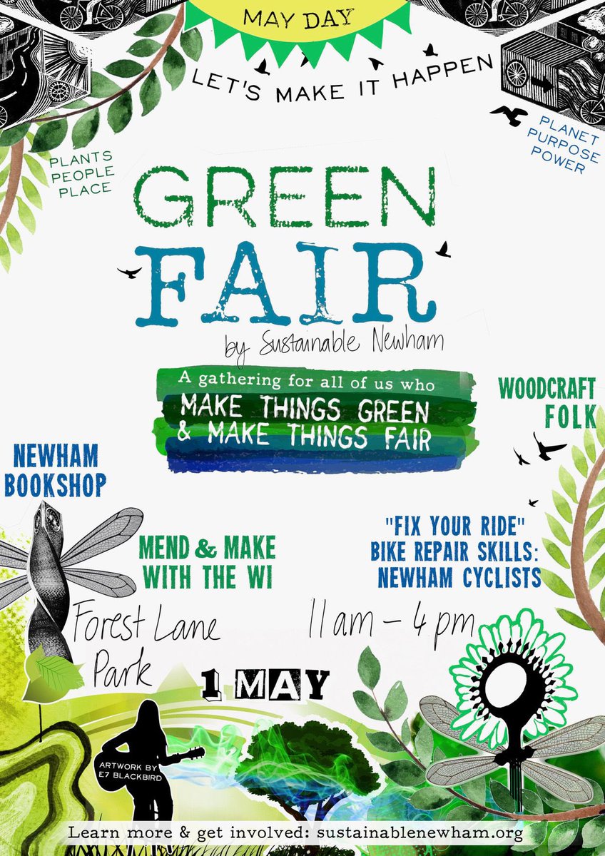 RDLAC (@e16rdlac) on Twitter photo 1 week to go! Join us for an amazing day at the Green Fair in Forest Lane Park on May Day! Showcasing sustainability in Newham. Stalls, workshops, childrenâs activities, nature trails, speakers & music.
Funding from Newham
London community assemblies.
<a href="/SustainableNewh/">Sustainable Newham</a> 1 week to go! Join us for an amazing day at the Green Fair in Forest Lane Park on May Day! Showcasing sustainability in Newham. Stalls, workshops, childrenâs activities, nature trails, speakers & music.
Funding from Newham
London community assemblies.
<a href="/SustainableNewh/">Sustainable Newham</a>