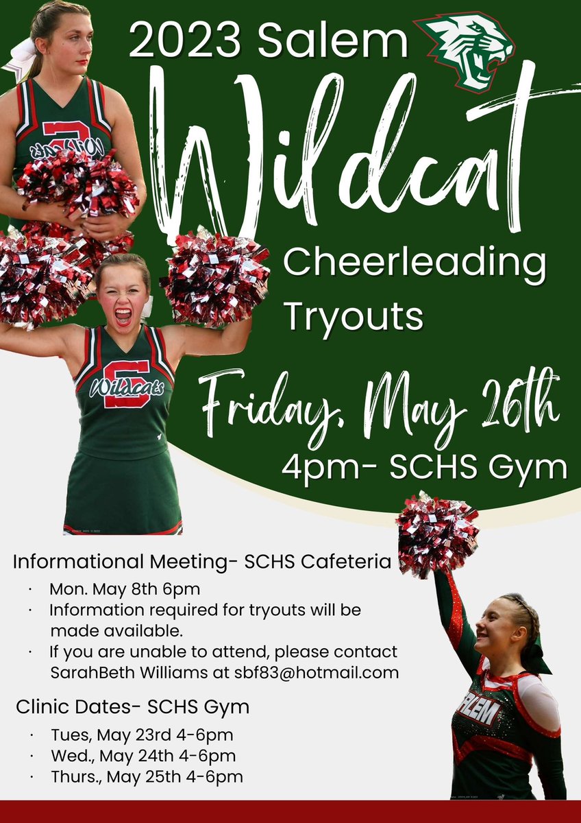Mark your calendars, Tryout dates have been set!