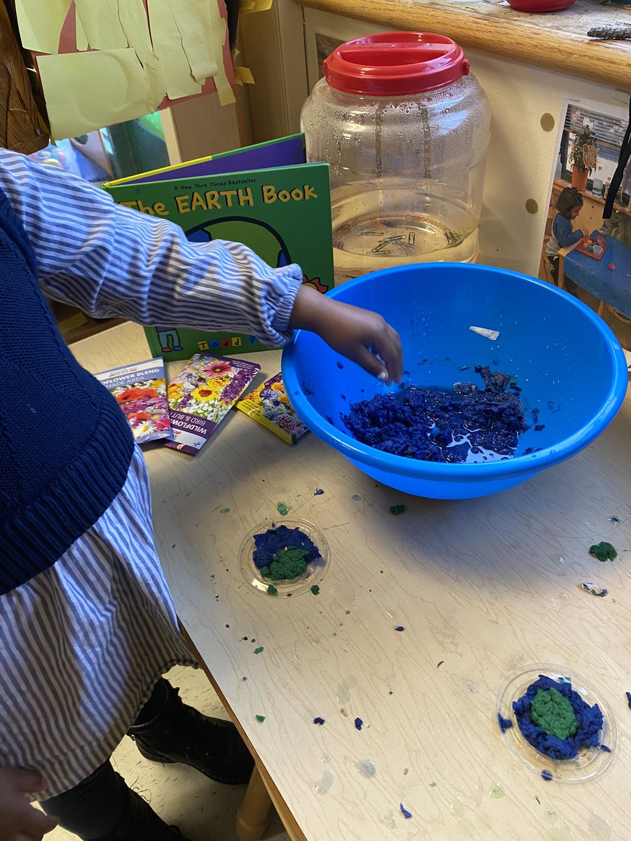 Celebrating earth day🌎 by making globes from recycled paper &amp; adding seeds to plant them into our garden 🌱#EarthDay2023 @APSDTMESNEWS <a href="/DrLaurenSchulze/">Lauren Schulze, Ed.D.</a> <a href="/JessPetersPreK/">Jessica Peters</a> <a href="/Antonel1Shannon/">Shannon Antonelli</a>