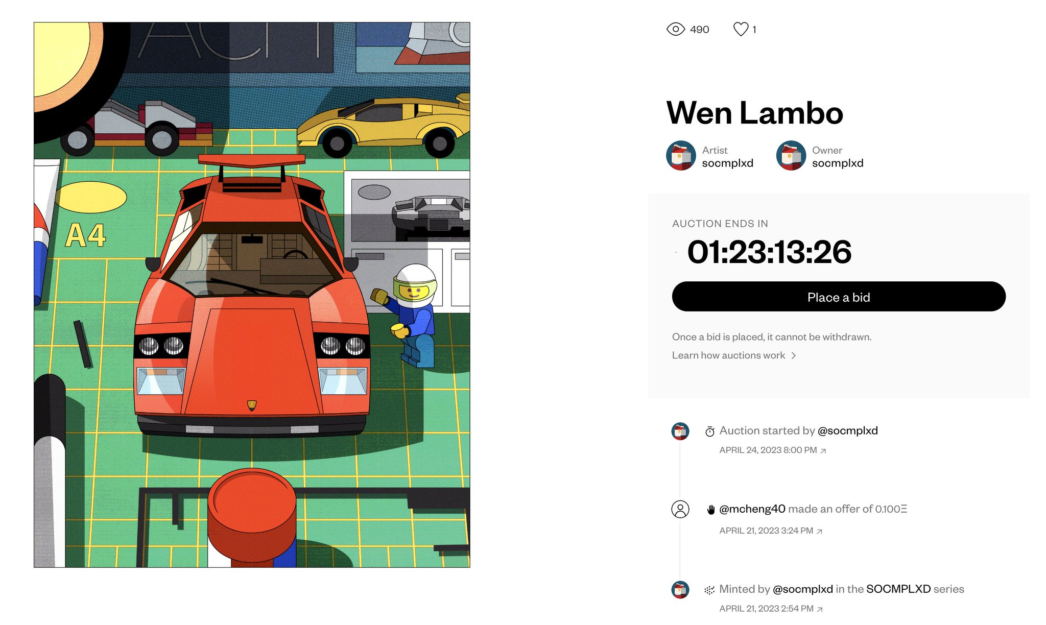 CMPLX on Twitter "Auction is live for Wen Lambo! 🚗 https//t.co