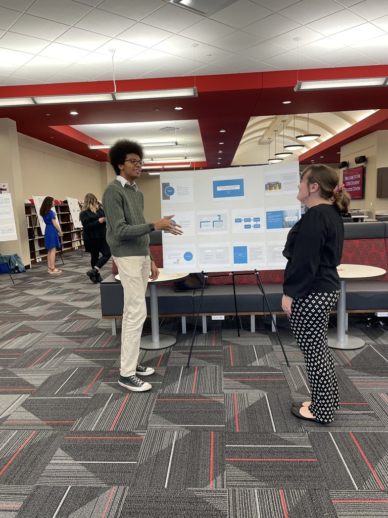 WKUCEBS's tweet image. PSY 210 students are presenting their research this week in the Student Success Center! Dr. Whitt’s class shared their posters on Monday. #appliedresearch #psychology @WKUPsychology