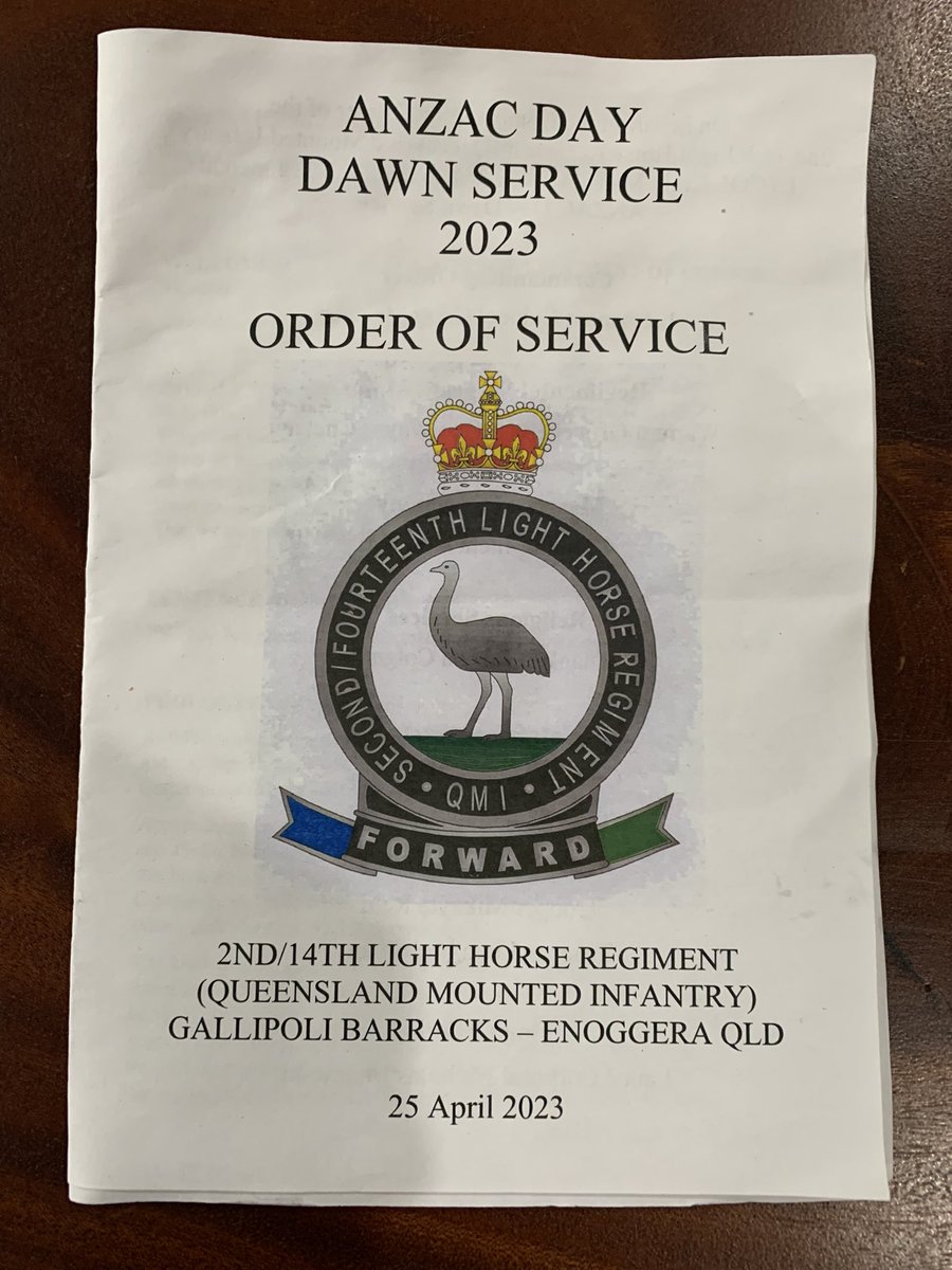 A privilege to attend the Dawn Service at 2/14th. 7 Bde units taking the opportunity to pay respect to those that have served our great nation. Looking forward to marching through Brisbane later today. #Armyinthecommunity