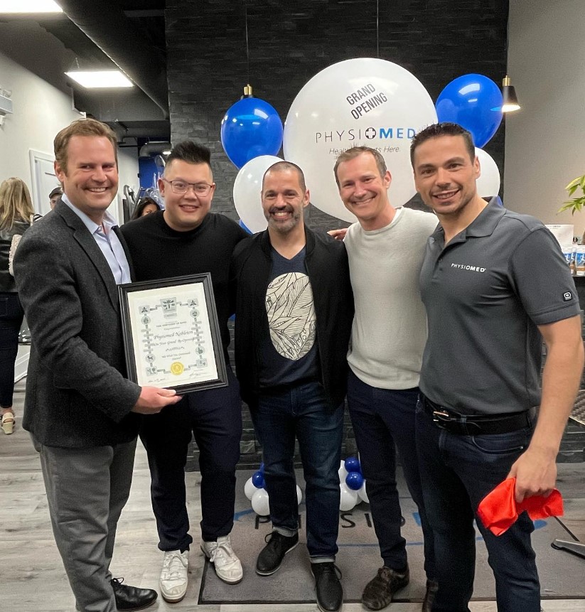 ShopKING_Twp's tweet photo. Congratulations to Physiomed #Nobleton on their relocation &amp; grand reopening! Now conveniently located at 13305 Highway 27 (entrance at back of plaza). Councillor @DavidBoydWard2 was on site for the celebration.

@kingchamber_ca 

#ShopKING #shoplocal #grandopening #KingTownship https://t.co/uIaKH1mmjr