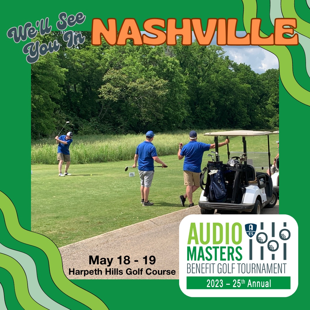 audiomasterstn's tweet photo. Player spaces still available for the 25th Annual #AudioMastersNashville Benefit #GolfTournament in support of the #NashvilleEngineerReliefFund !
Details and Registration - https://t.co/2Wk2TUOAzh
#Nashville #audioengineer #audioengineerlife #Golf #GolfLife #Golfing https://t.co/B7tEliC1l8