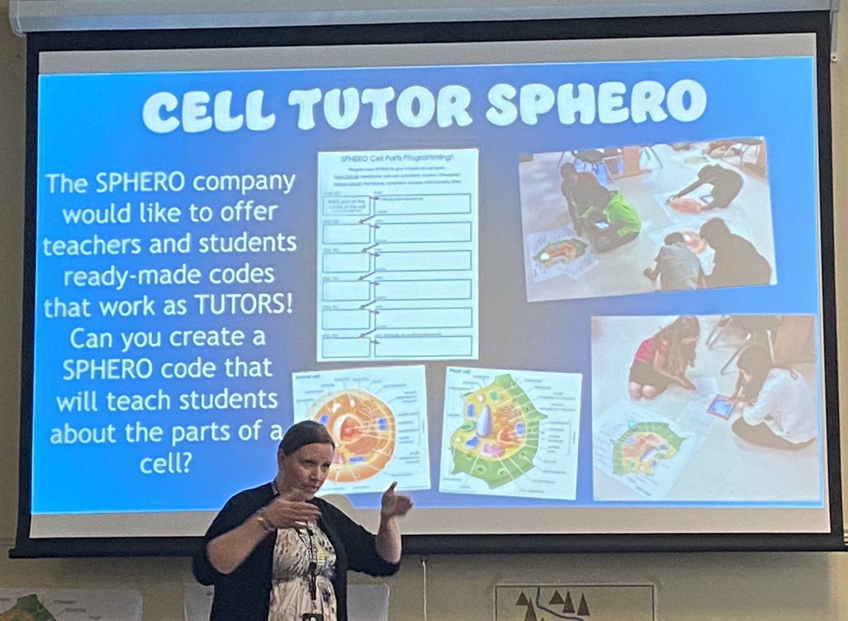 j_rosser5's tweet photo. What a great play session with @Sphero today led by Erin at our team meeting. Great resources and information shared. So proud of my friend and the great work she’s doing with students. #CobbInTech @STEMTania @STEMsally #CobbSTEM https://t.co/o5FukDS0qi