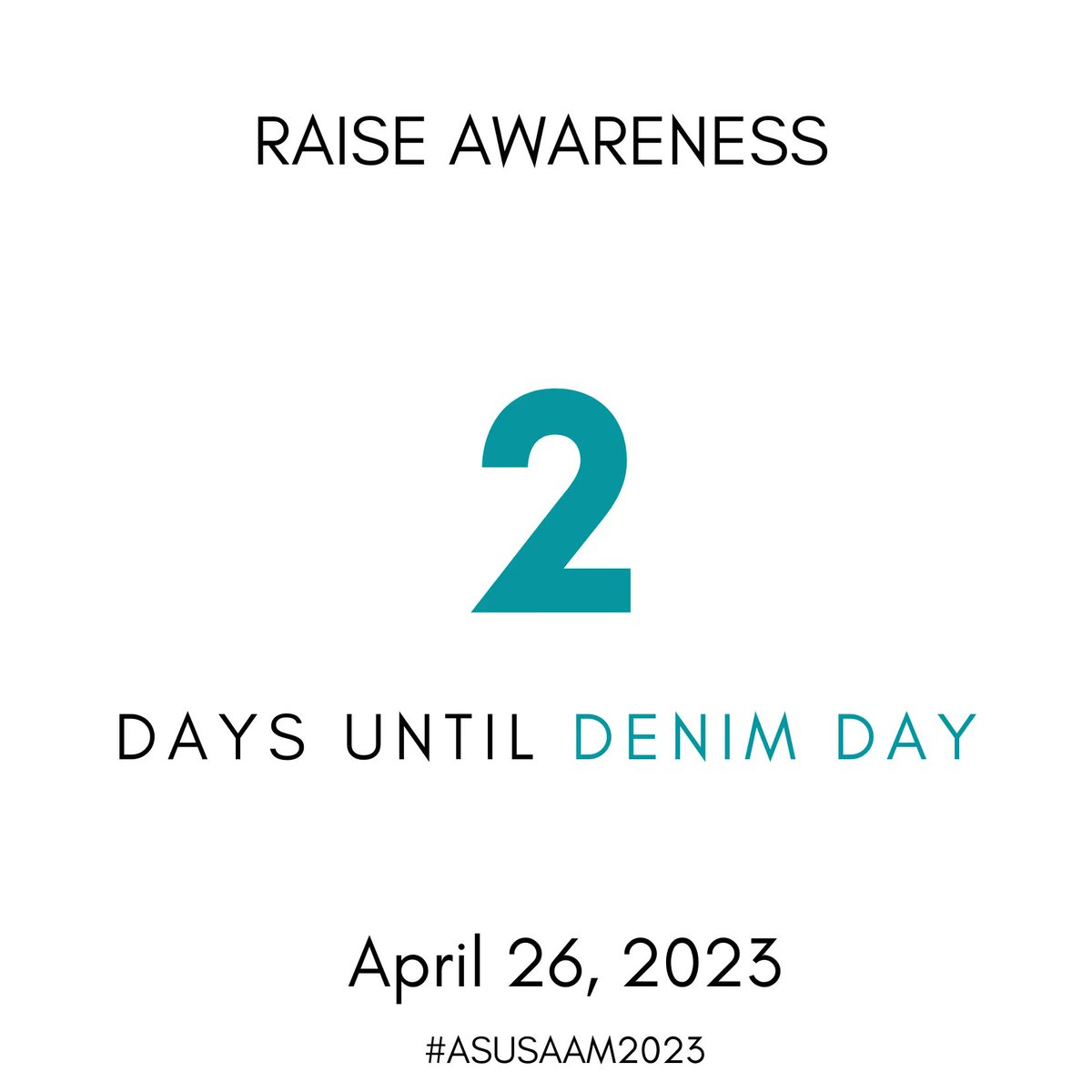 TWO. DAYS. Only two days away from #ASUDenimDay. Did you know that part of violence prevention is education? We can all play our part by learning more about this international day of awareness: wellness.asu.edu/get-involved/w… #ASUSAAM
