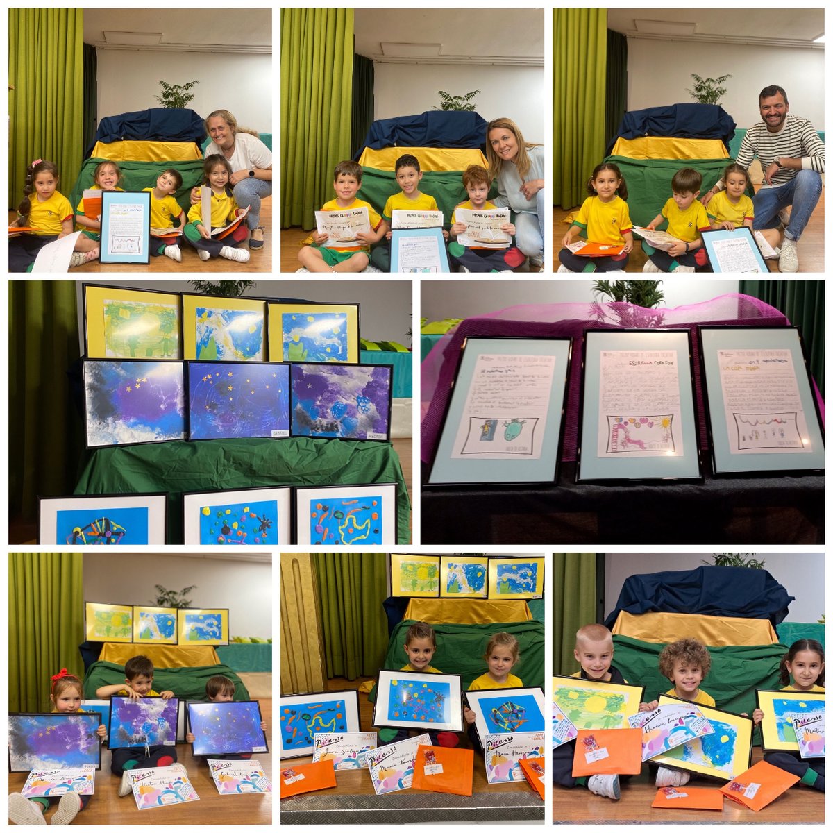 Hoy en la #XXXVSemanaDeLaFamilia los alumnos de infantil celebran su #EstrellaLiteraria y #EstrellaVisual otorgando el #PremioRodari a los alumnos de 5 años y #PremioPicasso Dia de grandes #MOMENTUMS compartidos.