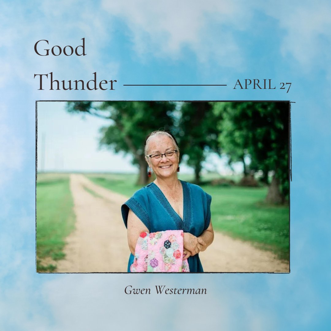 The sun is shining, and we're jazzed about our very last Good Thunder this Thursday, April 27 with Gwen Westerman. We hope to see you there! gt.mnsu.edu/this-years-eve…