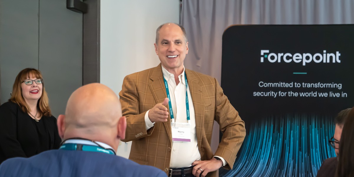 ForcepointSec's tweet photo. Forcepoint CEO Manny Rivelo kicks off our event here in San Francisco. We look forward to many meetings over the next few days with customers and partners!
#cybersecurity #SimplifySecurity https://t.co/1Bsyz7LFLi