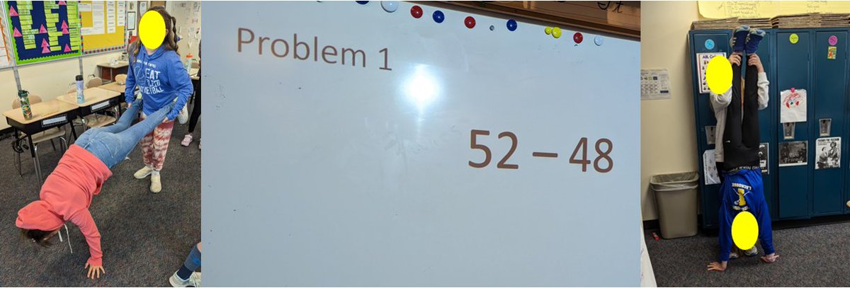 MrBushart's tweet photo. Day 139: Today I introduced Balance Points, a #MathMovement activity where students work in pairs to create a collective freeze to show a numerical answer to a problem. It was a hit! The kids loved the creative aspect of coming up with an interesting (yet safe!) pose. https://t.co/hZx3Sj1hnT