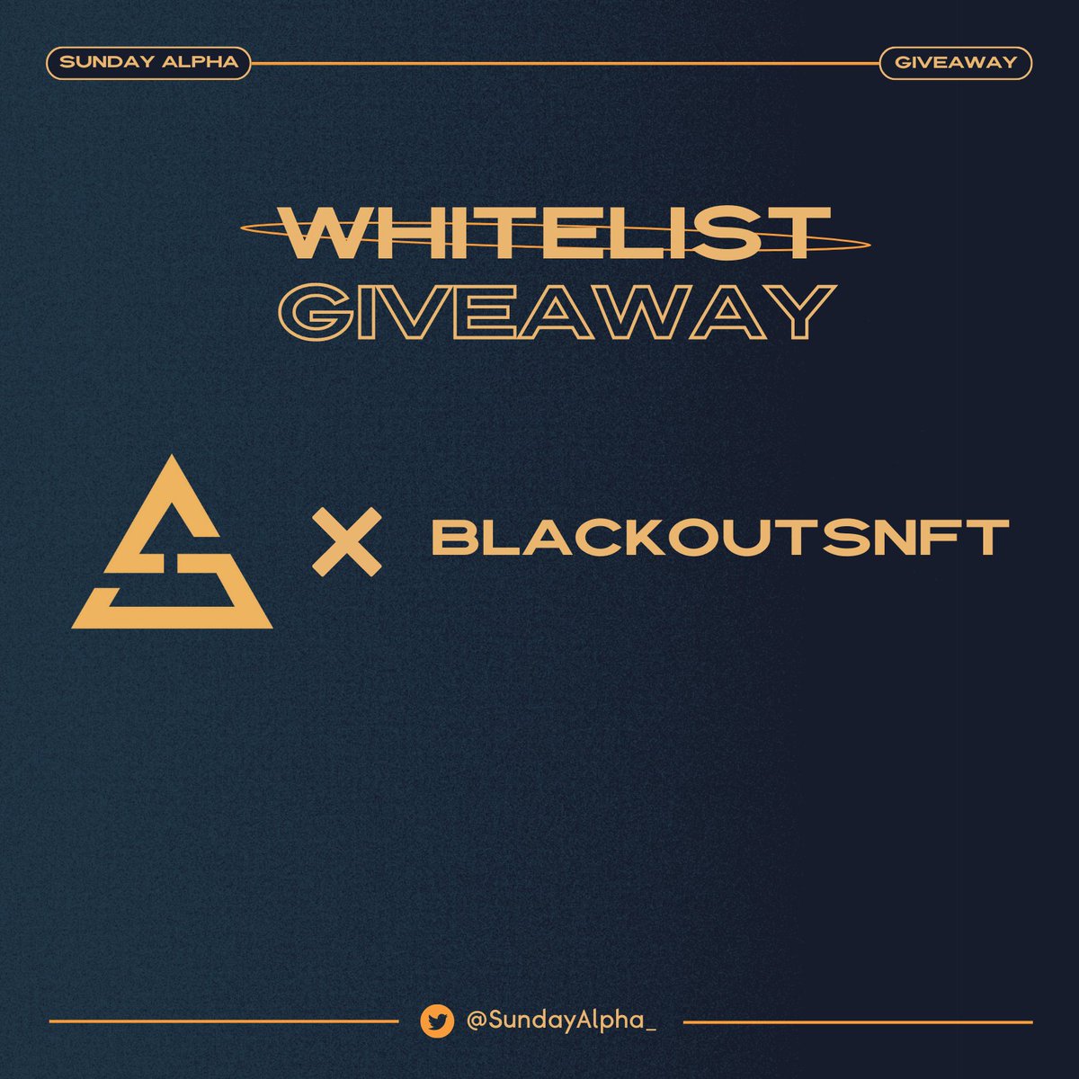 SundayAlpha 🤝@BlackoutsNFT 

Back at it with another giveaway for 2 spots for @BlackoutsNFT ☀️

Requirements:
Follow 
<a href="/SundayAlpha_/">Sunday Alpha ☀️</a> @BlackoutsNFT ☑️
Like and retweet ☑️
Drop your wallet in the comments ☑️

You have 48 hours! 
Best of luck Sunnies😎
#NFTGiveaways