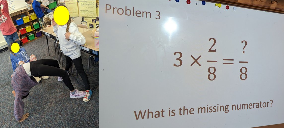 MrBushart's tweet photo. Day 139: Today I introduced Balance Points, a #MathMovement activity where students work in pairs to create a collective freeze to show a numerical answer to a problem. It was a hit! The kids loved the creative aspect of coming up with an interesting (yet safe!) pose. https://t.co/hZx3Sj1hnT