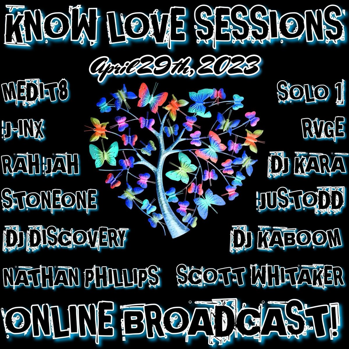 💥FREE ONLINE MUSIC BROADCAST!💥

🦋 4/29 IS EP #55 🦋

TWITCH - KNOWLOVESESSIONS

DLIVE.TV - KNOWLOVESESSIONS

YouTube:
bit.ly/knowlovesessio…

Backup YouTube:
bit.ly/knowlovesessio…