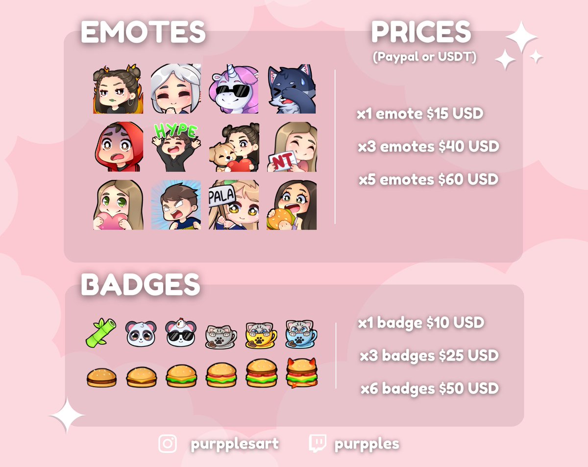 purpplesart's tweet photo. ˖⁺‧₊˚♡ Comisiones abiertas ♡˚₊‧⁺˖

♡ más info: https://t.co/MFBAuJqo93
♡ cualquier duda mis dm's estan abiertos, se agradecen rts 💞

#emotes #badges #twitchemotes #art #drawing #digitalart #commissionsopen #commission #chibi #twitchbadges https://t.co/fJItU58GZO