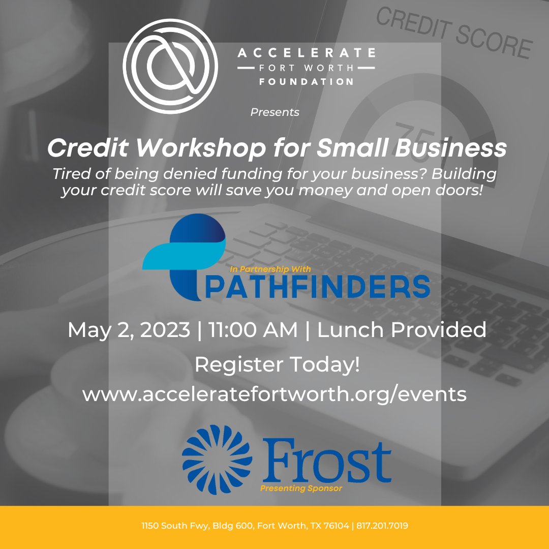 Trouble getting a loan for your business? Tired of bad credit looming over your business? Sign up today for our lunch &amp; learn workshop and get control of your credit!