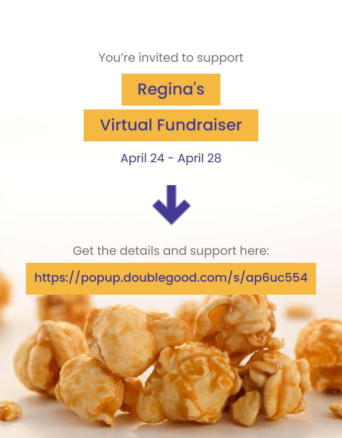 Hi! I’m doing a virtual fundraiser selling Double Good ultra-premium popcorn for 4 days from Monday, Apr 24 - Friday, Apr 28. Get all the details and support here: popup.doublegood.com/s/ap6uc554