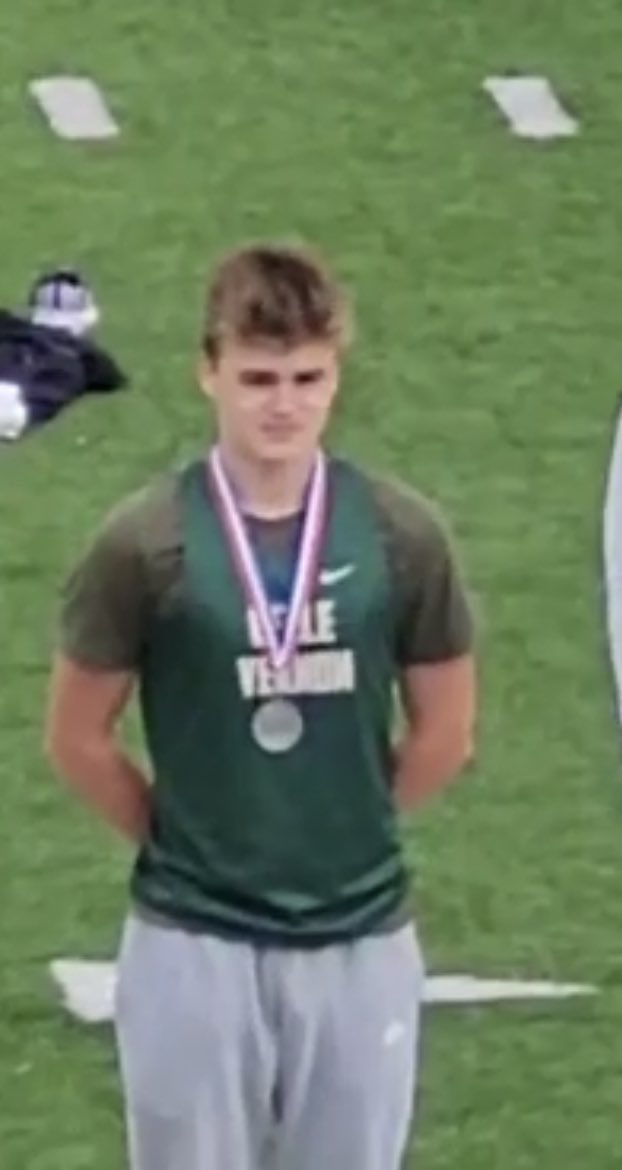 JacobTatar3's tweet photo. Today I Came second in the mid mon classic! I threw a 135’2” which is another personal best for me. @WJ_TF_XC @CALU_TFXC @DuqXCTF @IUPTrackXC https://t.co/hM9mnUBQo3
