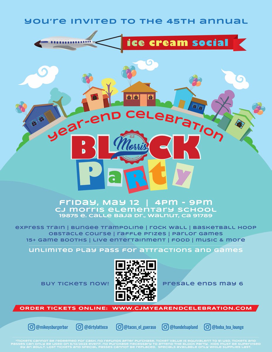 Ice Cream Social-BLOCK PARTY Presale tickets are on sale now! There are incentives to buying early.