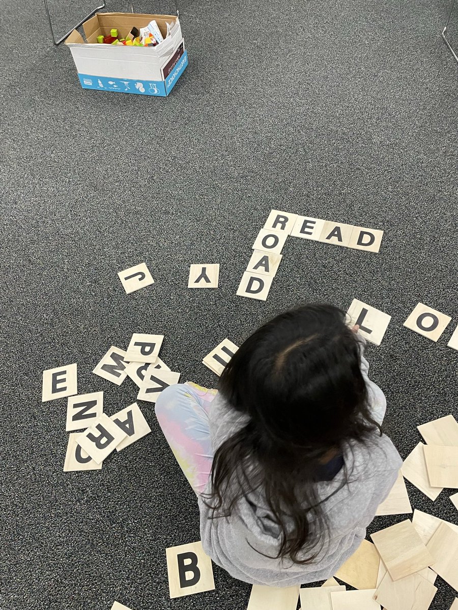 Fun 🤩 with words! Found this Scrabble 🅱️ set at the Five Below ⬇️ store and it was a hit! #leanderisdlib