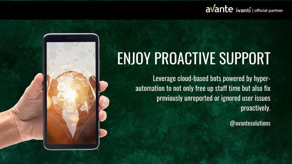 AvanteSolutions's tweet photo. Ease your support-team burden with automatic detection and resolution of IT issues and connect proactively with your customers by resolving their problems before they call.

Book your demo today! 📲 https://t.co/X8ieHbG34b