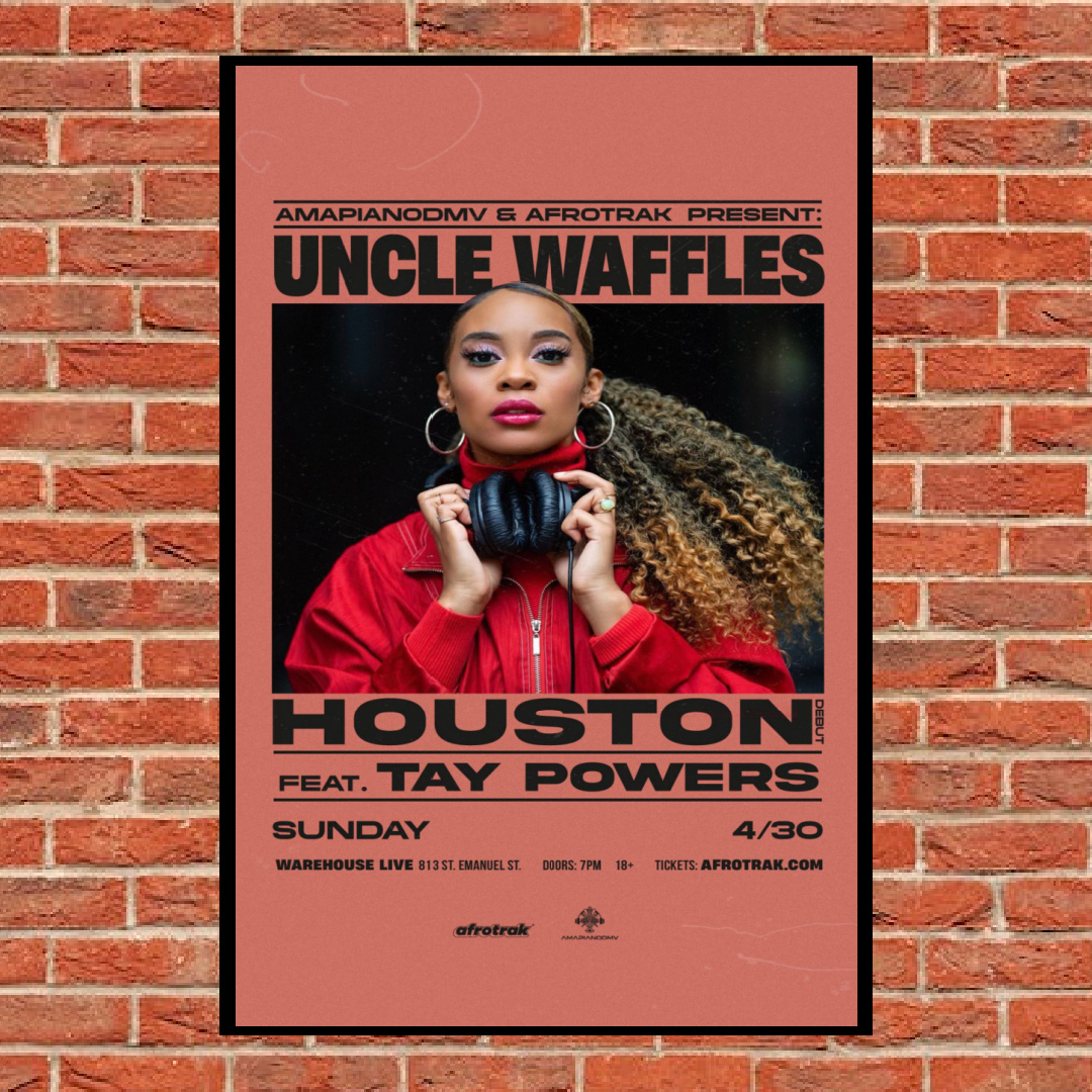 This Sunday 4/30 - Uncle Waffles - first ever show in Houston at Warehouse Live !! @unclewaffles @warehouselive