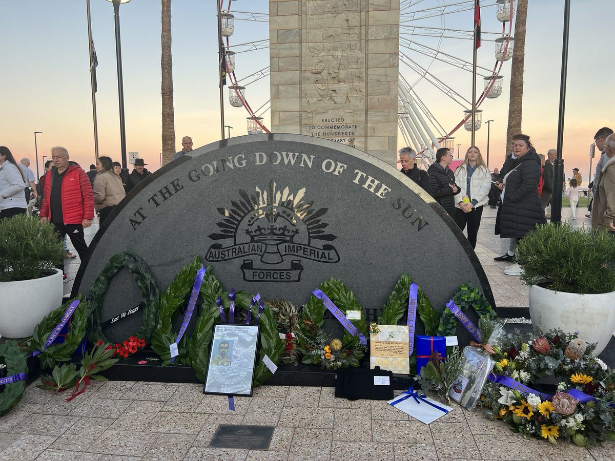 Lest We Forget. Glenelg dawn service. #AnzacDay #7News