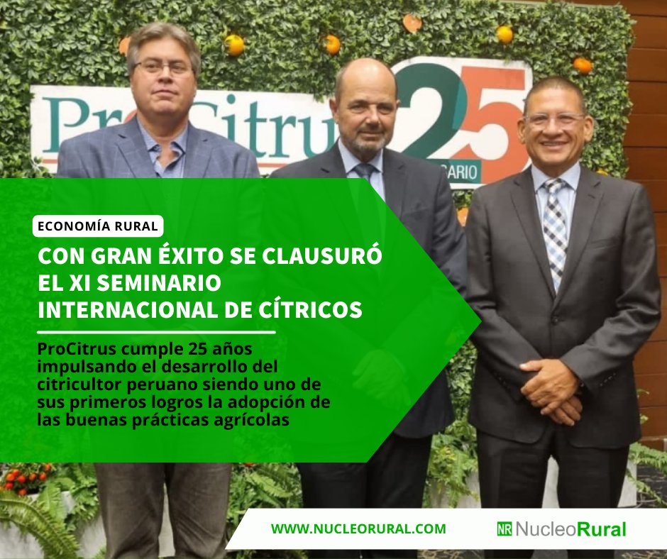 Nucleo_rural's tweet photo. Lee más aquí👉 https://t.co/yjcAs99g9x
🍊🌱 ¡Gran éxito en el XI Seminario Internacional de Cítricos! Organizado por @ProCitrusPeru
#citricos #agricultura #seminario #citricultura #ProCitrus https://t.co/LnmVWdIG0Z