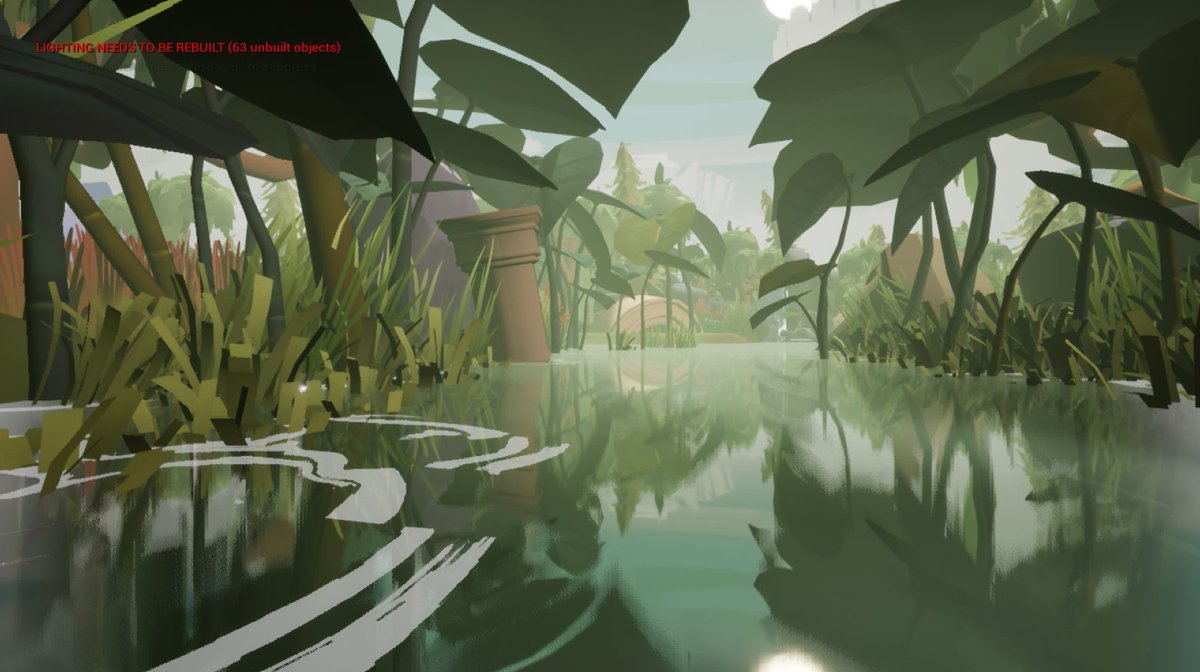 fishing_guild's tweet photo. 🌿Swamp🌿

#UnrealEngine #gameart #screenshotsaturday #Enviromentart #landscape #indiedev #studentdev #gamedev #art #wip https://t.co/YZ3jDfAkyz