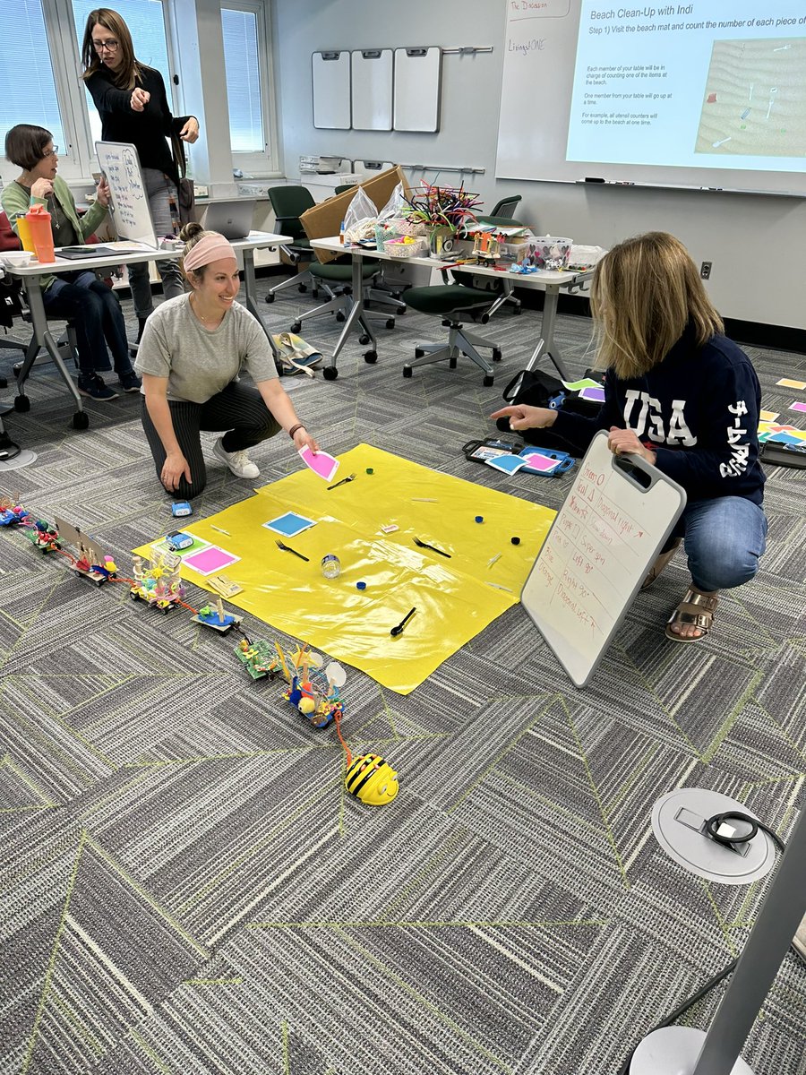 DrAmyMercado's tweet photo. Our #STEAM #PD next took us to @SpheroEdu Indi bots! We planned and coded a beach clean up! #LIVwithTech @danidegraw @EFishterTech https://t.co/foZ7oFmbNU