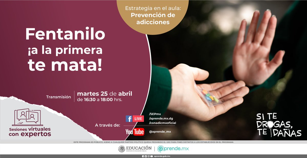 Pimentela_'s tweet photo. La primera sesión virtual con @CONADICmx para resolver sus inquietudes sobre la #EstrategiaEnElAula alcanzó más de 15 mil personas conectadas.

Mañana toca hablar sobre #fentanilo con el Dr. Hugo González Cantú.

Acá la info👉 https://t.co/9CxkuRtsad https://t.co/u5x5um2ZJY