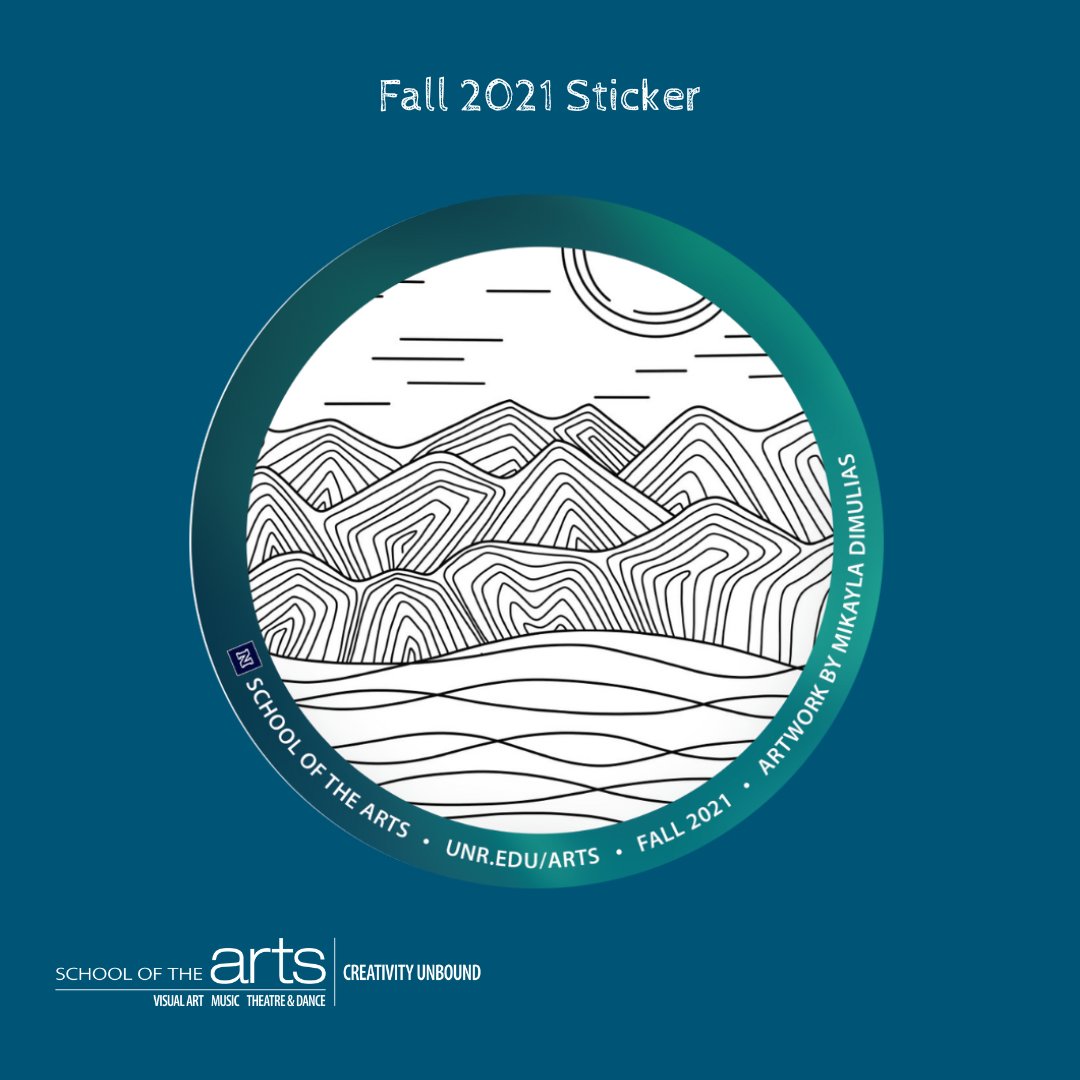 A throwback to the Fall 2021 Sticker Contest winner, Mikayla Dimulias. “Simply Serene,” was selected to represent the SOTA on the fall 2021 sticker.

Submit your artwork by Friday, April 28 to be considered for the fall 2023 sticker. Visit unr.edu/school-of-arts… to know more.