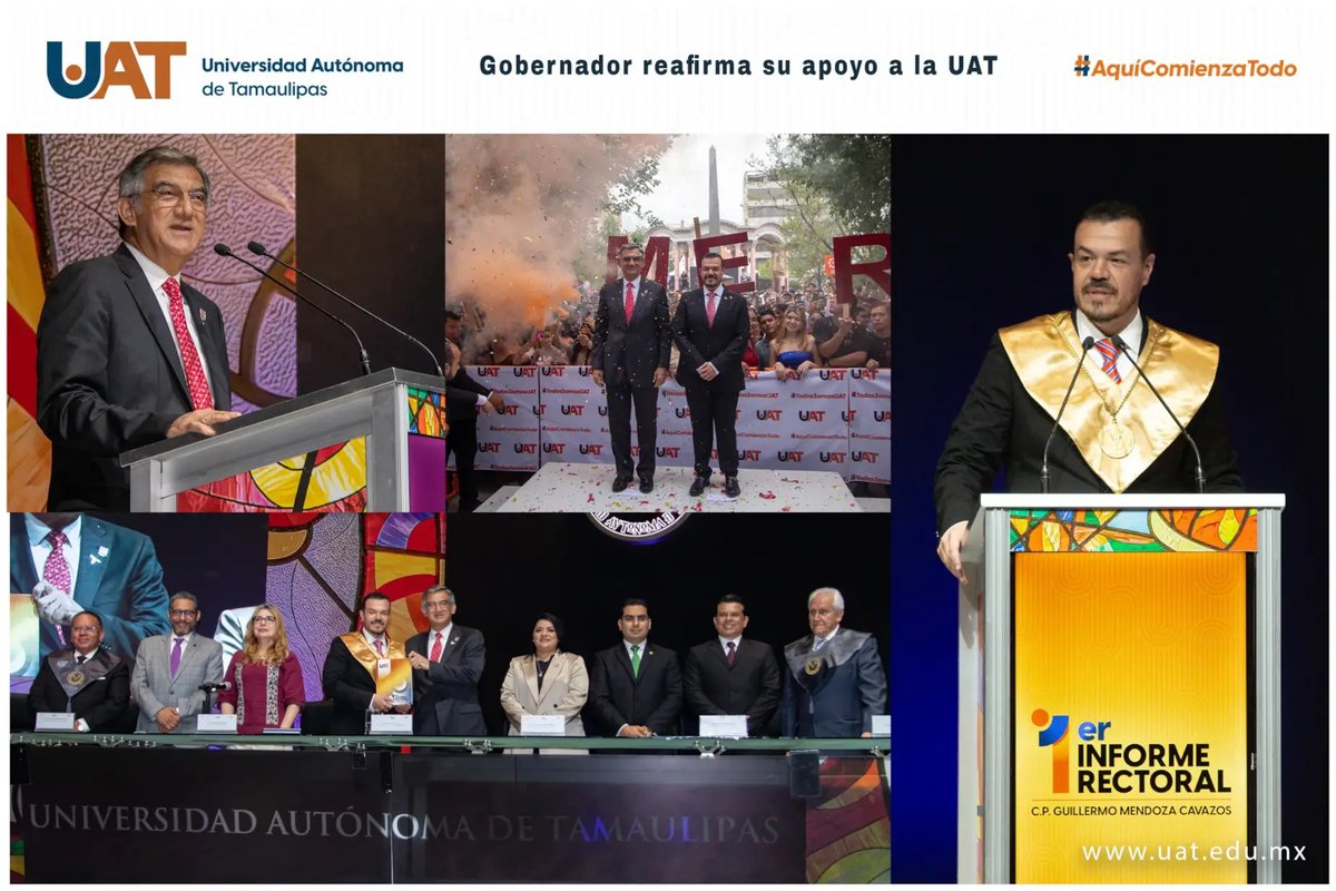 FadycsUat's tweet photo. El gobernador de Tamaulipas, Dr. Américo Villarreal Anaya, destacó su reconocimiento al rector Guillermo Mendoza Cavazos por su labor al frente de la máxima casa de estudios de la entidad. https://t.co/R0Do77IO0J a través de @FADYCS_UAT https://t.co/RnMNnckjze