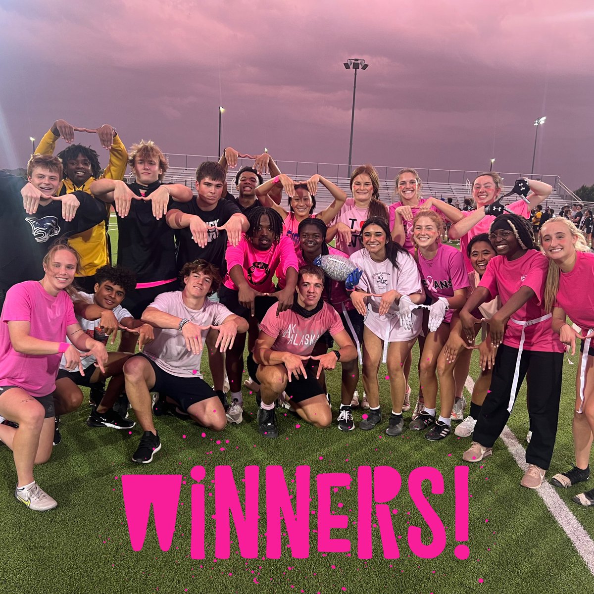 Congratulations to our seniors for winning this years Powder Puff game! Thank you Juniors for putting on this awesome event! #createtheculture #pinkswins #schoolculturematters