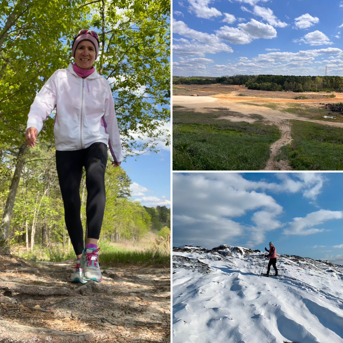 ultramiriam's tweet image. 4 walking mile; 2 in a conservation trail park a mile from home in the solitude of the trails, the distant roar of moving cars, the sound of planes overhead &amp;amp; birds singing in a place I love to run &amp;amp; snowshoe in. D3 24hr track ultra is in &amp;lt; 3 wks! #takingiteasy #chilly #Monday