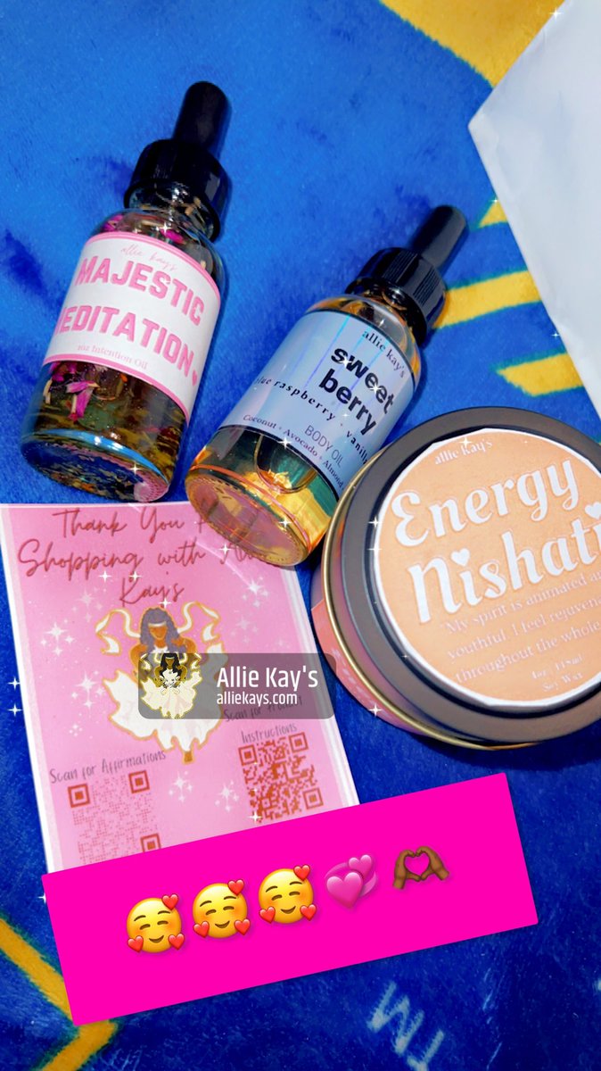 <a href="/Alizzeeeeee/">ur fairy godmammy 🧚🏾✨</a> This body oil smells MARVELOUS!! Can't wait to use my candle and meditation oil. 
Shop <a href="/AllieKayss/">allie kay’s ✨✨</a> 🥰💞😍🫶🏾🫶🏾✨✨✨