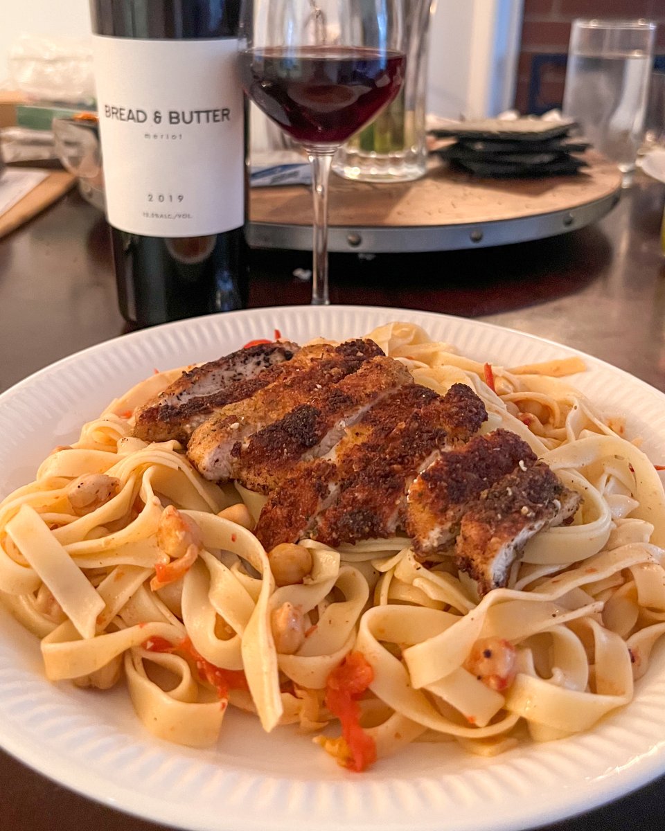 Chicken Cutlets and @breadandbutterwines >

#UncorkedCorner