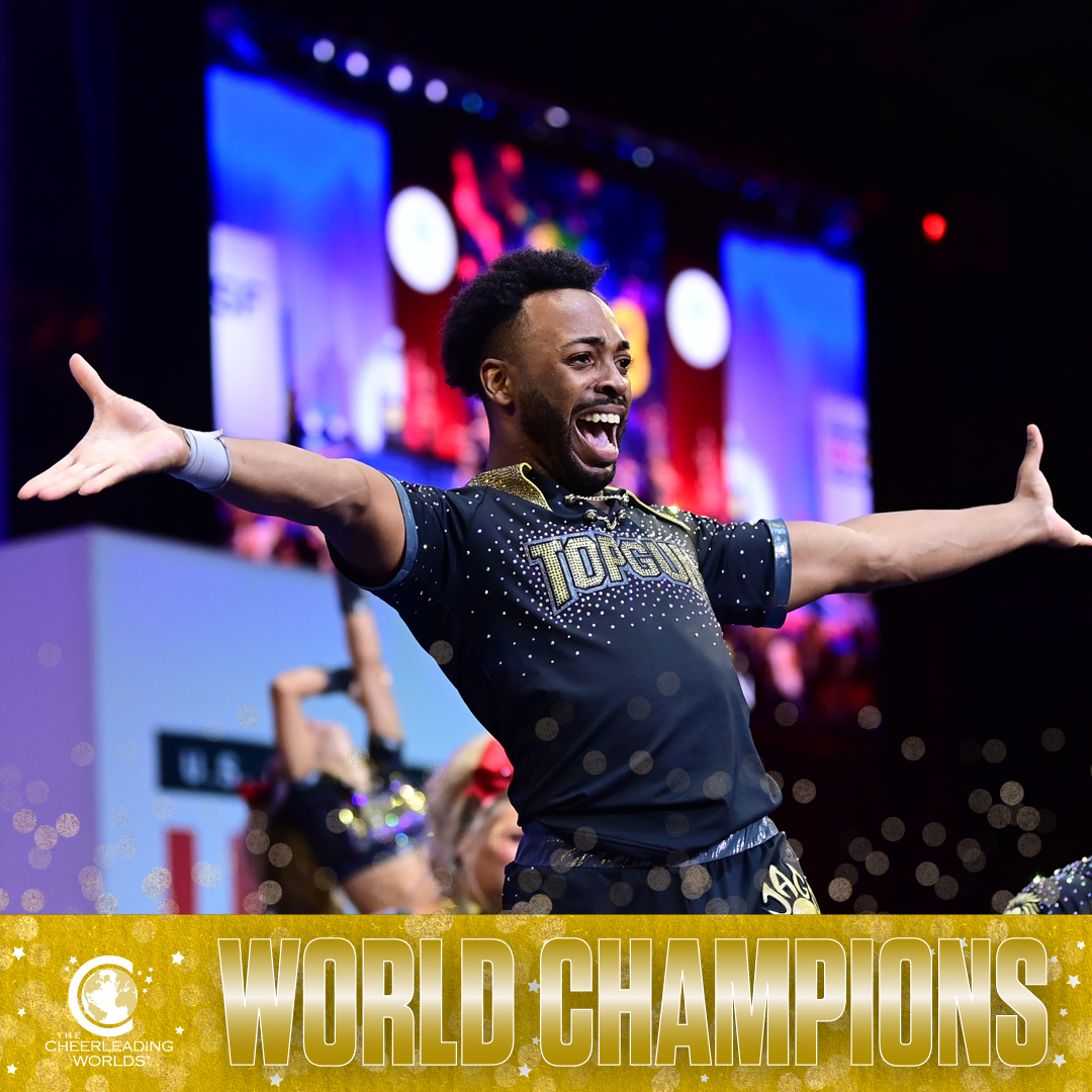 FloCheer's tweet image. Congratulations to the #CheerWorlds2023 L6 Senior Open Large Coed 𝗪𝗼𝗿𝗹𝗱 𝗖𝗵𝗮𝗺𝗽𝗶𝗼𝗻𝘀, @TGRevelati6n 🏆