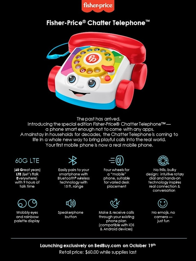 Wario64's tweet photo. Fisher-Price - Chatter Telephone with Bluetooth is $49.99 at Best Buy https://t.co/zUg5eygZb4 #ad https://t.co/TWhfb7zBfr