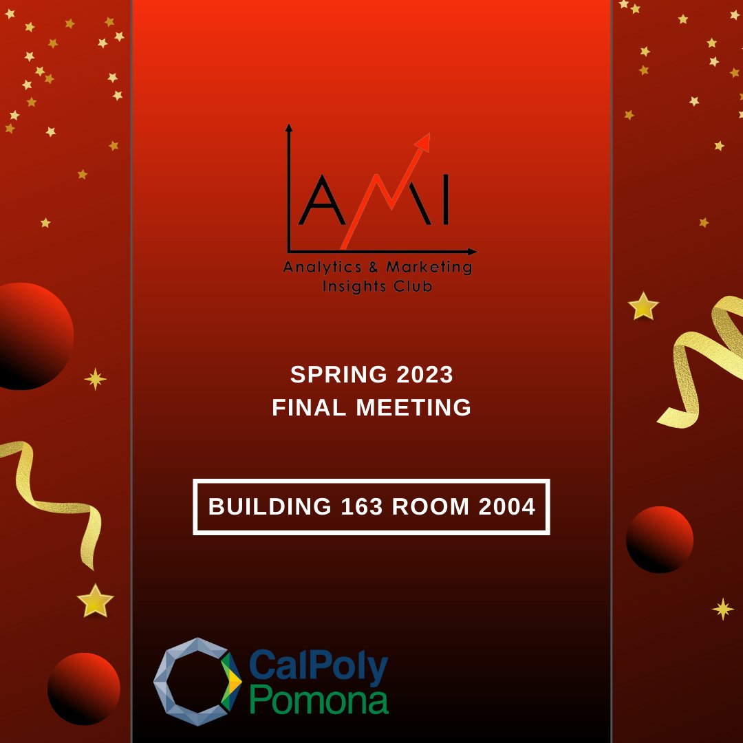 CPP_DMA's tweet image. Hey Broncos, we hope you’re getting excited about Summer Break! This Tuesday, 4/25 in Building 163 Room 2004, we will have our final meeting for the semester!
Meet with our new Eboard and join us in recapping our semester.
Hope to see you there!