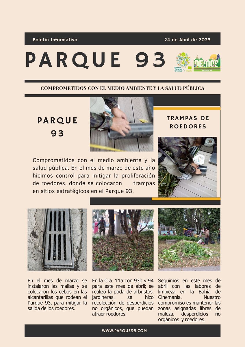 La Asociación Amigos del Parque 93.
Comprometidos con el Medio Ambiente y la Salud Pública.

¡VIVE TU ESPACIO, VIVE LA CULTURA!