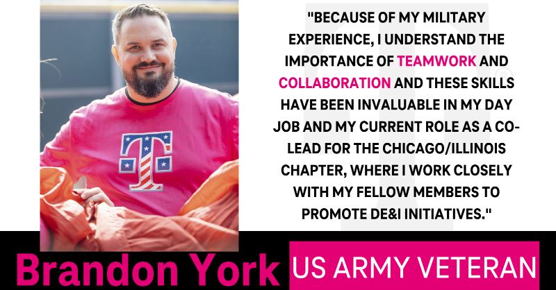 DeeanneKing's tweet image. Today we salute @brand_york, an Army veteran who brings his military skills to the forefront every day at @tmobile! We&apos;re proud to support our troops &amp;amp; honor those who have served. 

Let&apos;s show our love this Military Appreciation Month to all our 🎉💪  #MobilizeForService